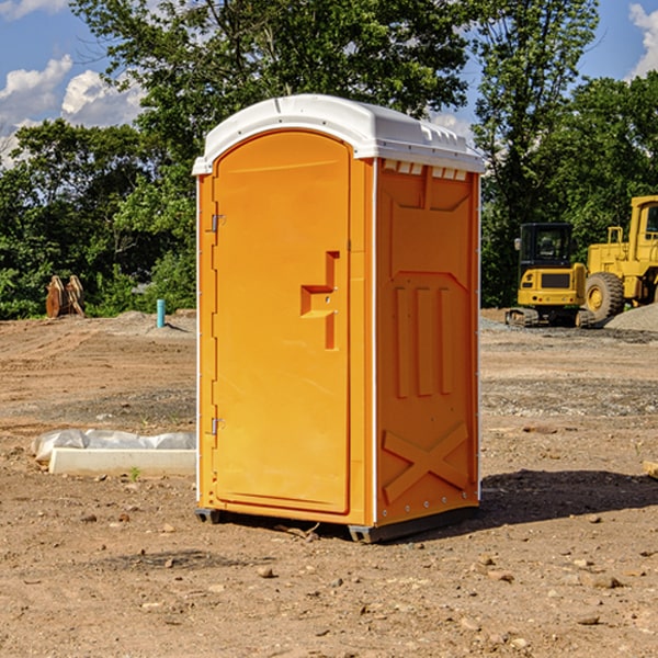 how often are the porta potties cleaned and serviced during a rental period in Cogswell North Dakota